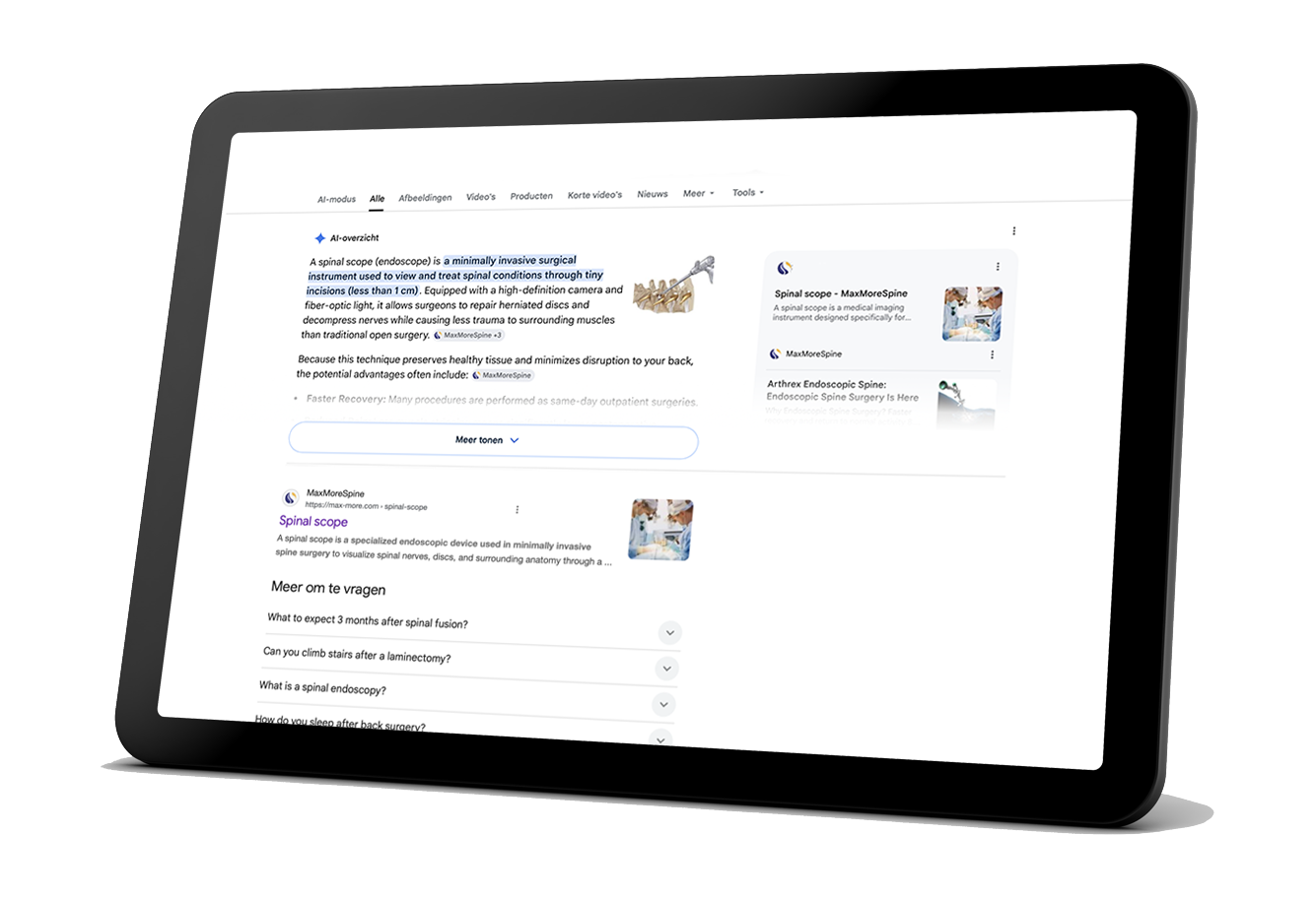 SEO EN GEO voor maxmorespine